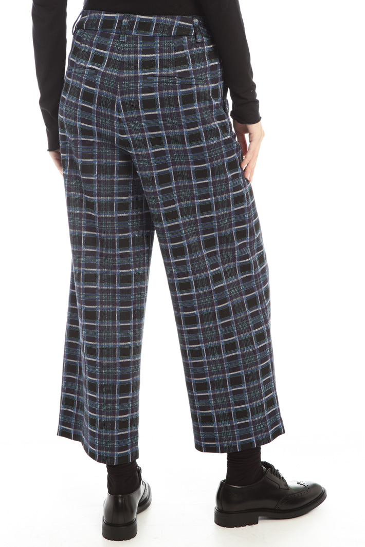 Pantaloni cropped in jersey - BLU - Fashion Market - 2