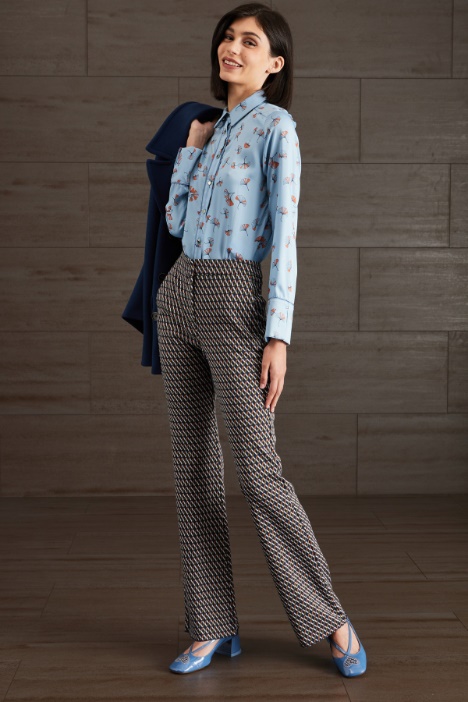 Pantaloni in jersey jacquard - Fashion Market