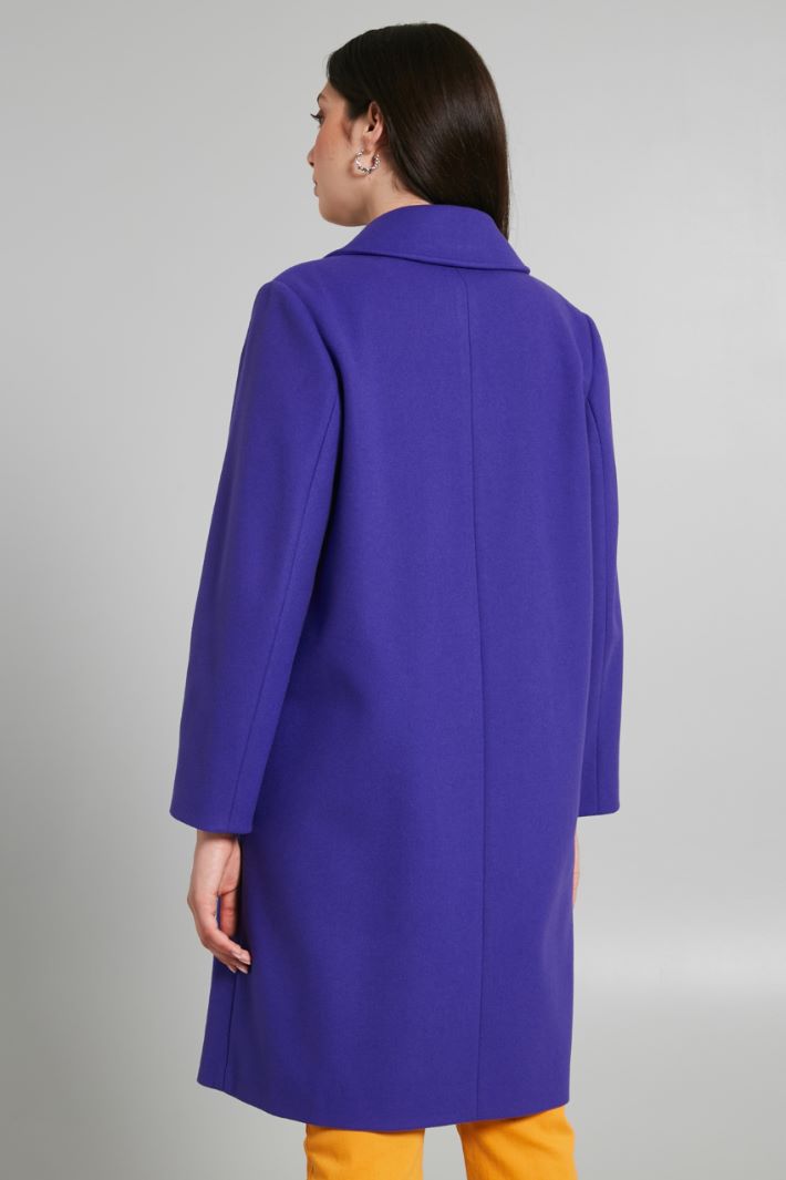 Cappotto in jersey panno - VIOLA - Fashion Market - 4