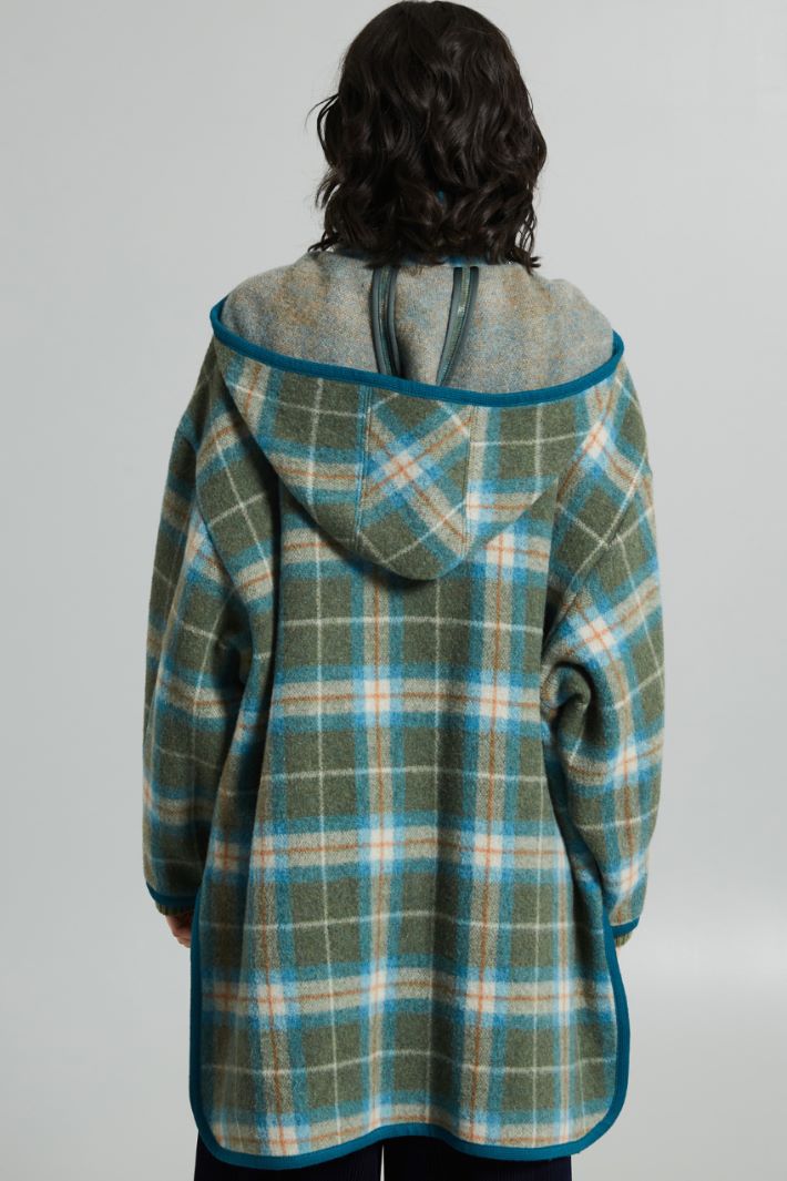 Giaccone in jersey panno - PETROLIO AZZURRO VERDE - Fashion Market - 4