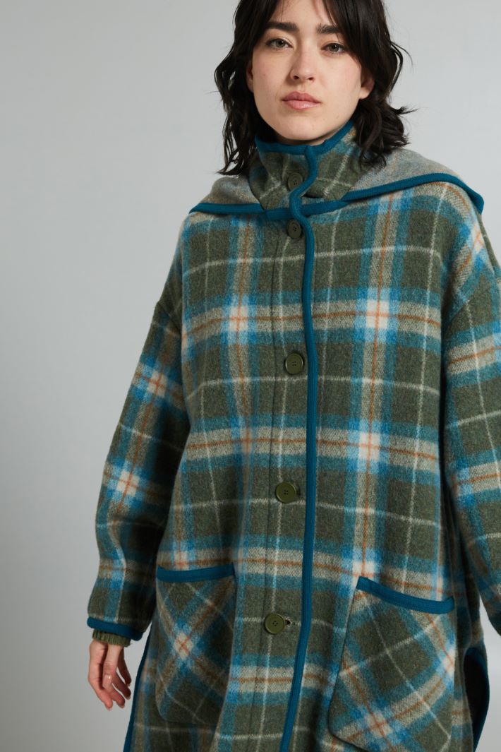Giaccone in jersey panno - PETROLIO AZZURRO VERDE - Fashion Market - 3