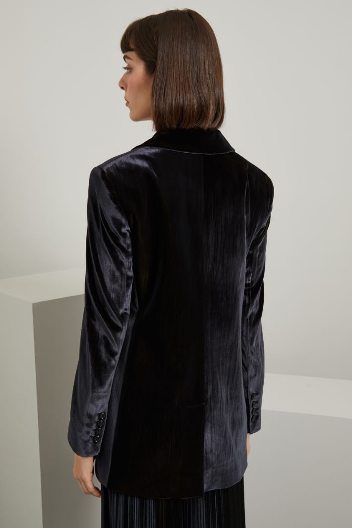 Blazer in velluto - NERO - Fashion Market - 4