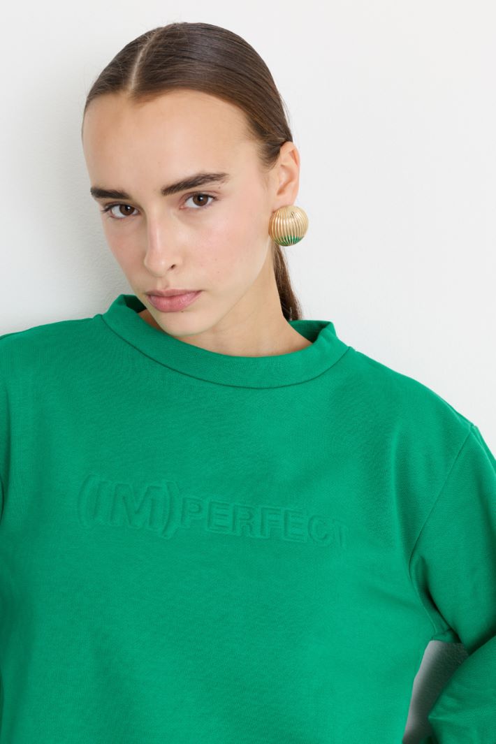Felpa oversize con coulisse - VERDE - Fashion Market - 3