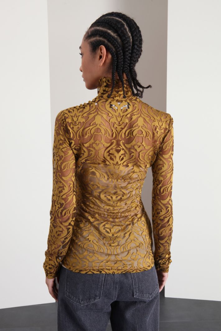 Top in jersey tulle - OLIVA - Fashion Market - 2