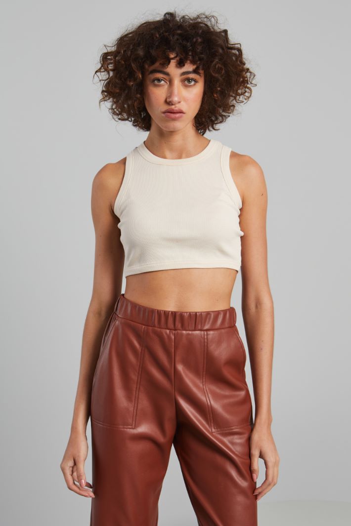 Crop top a coste - BURRO - Fashion Market - 2
