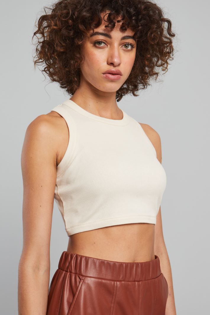 Crop top a coste - BURRO - Fashion Market - 3