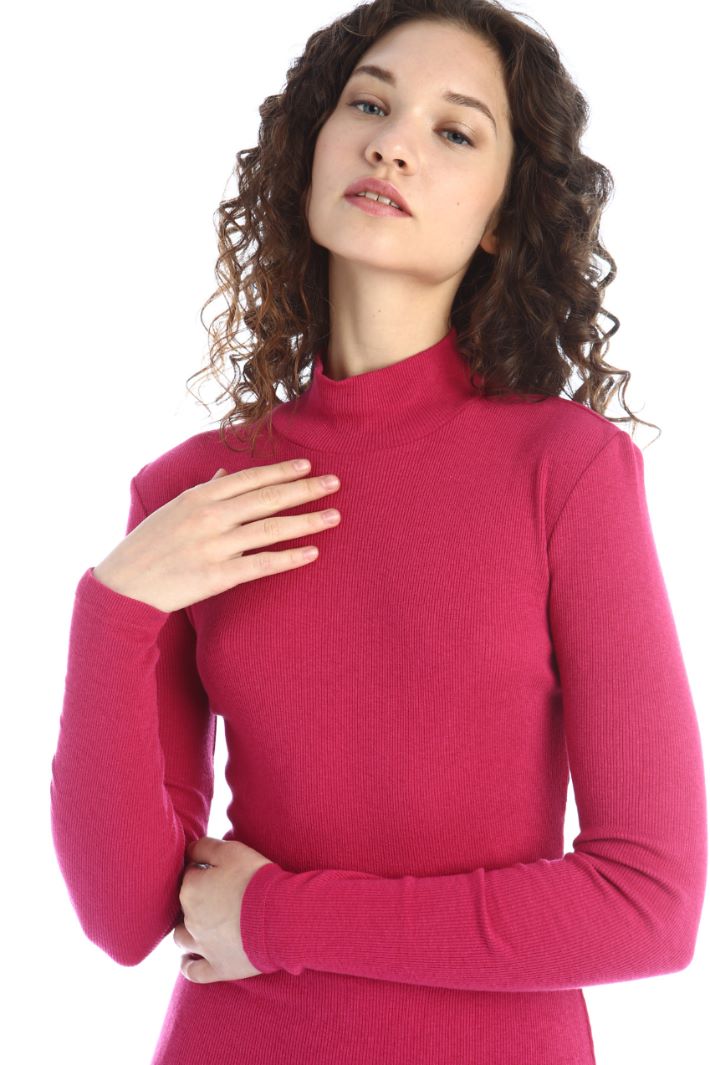 Dolcevita in lana e cotone - FUXIA - Fashion Market