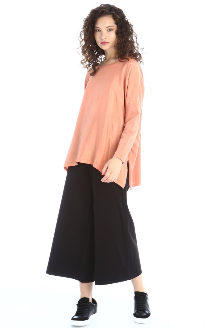 Top in jersey e twill - ROSA ANTICO - Fashion Market - 4