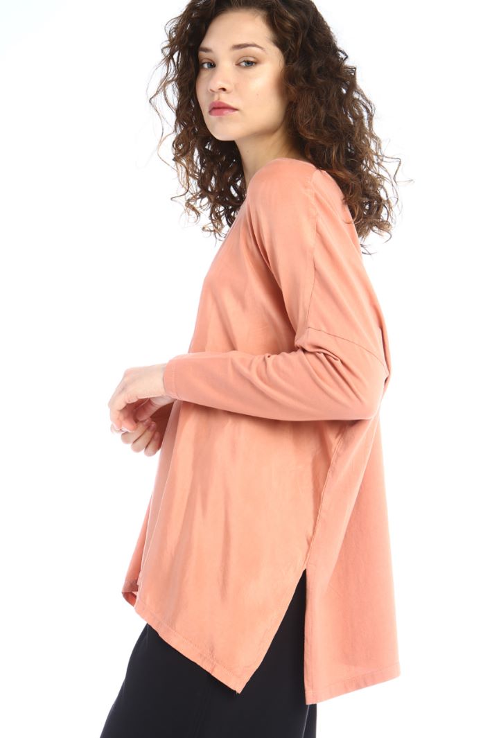 Top in jersey e twill - ROSA ANTICO - Fashion Market
