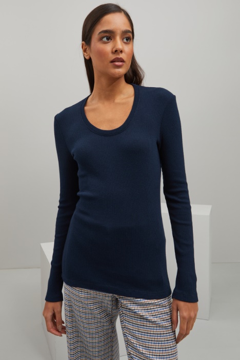 T-shirt in cotone e lana - Fashion Market