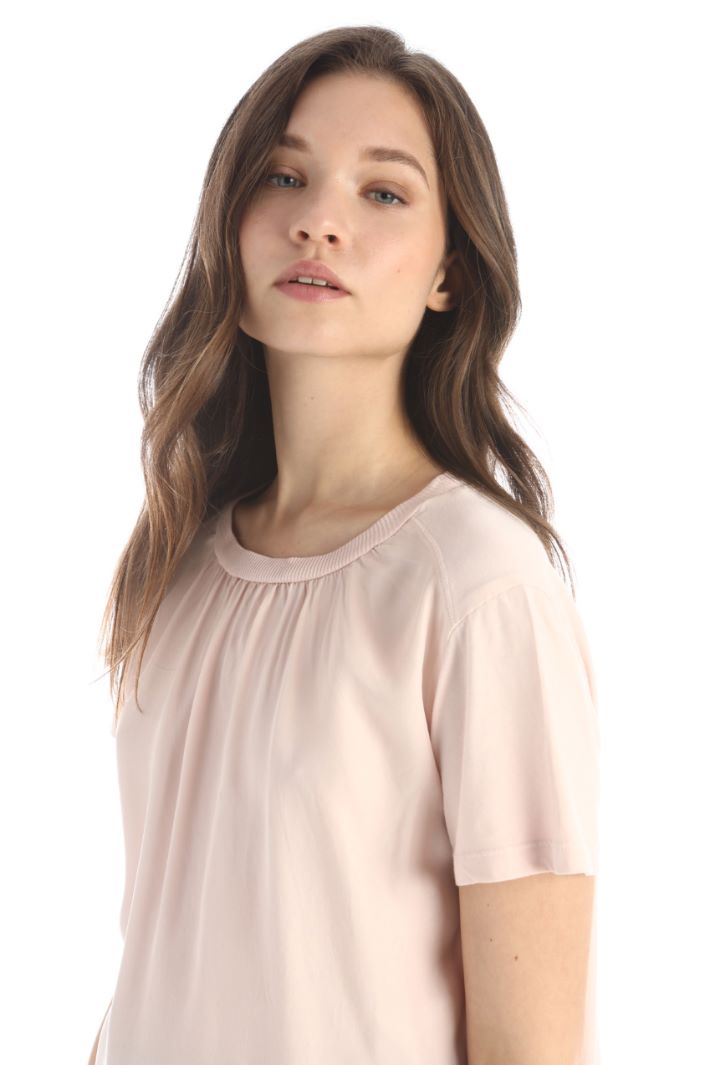 T-shirt in twill e jersey - ROSA CIPRIA - Fashion Market - 4