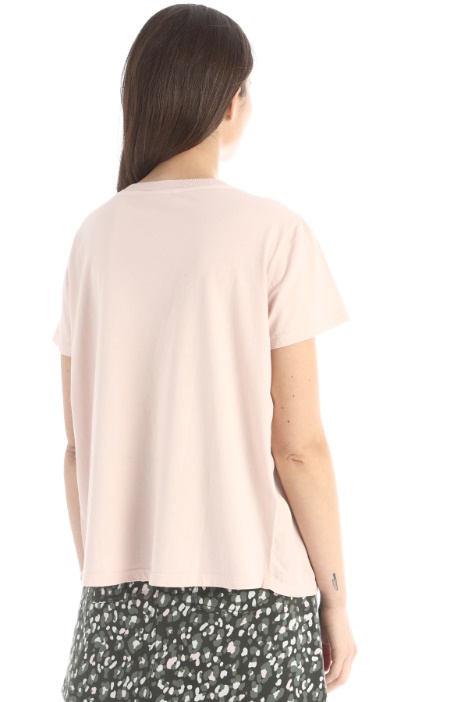 T-shirt in twill e jersey - Fashion Market