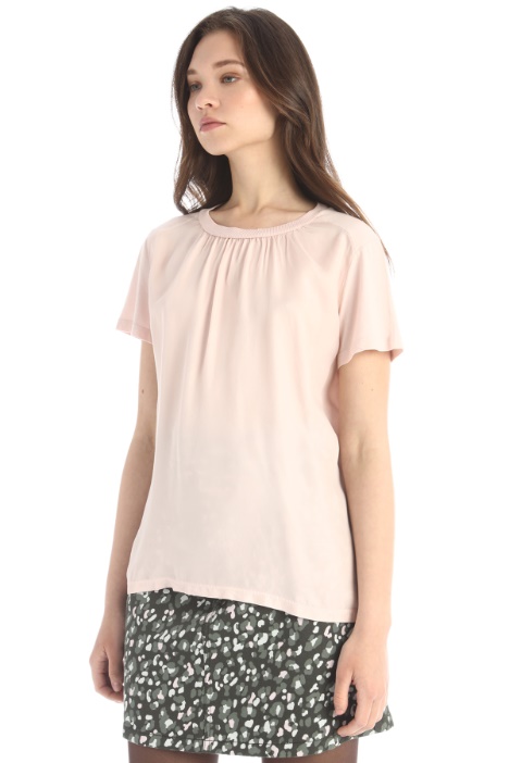T-shirt in twill e jersey - Fashion Market