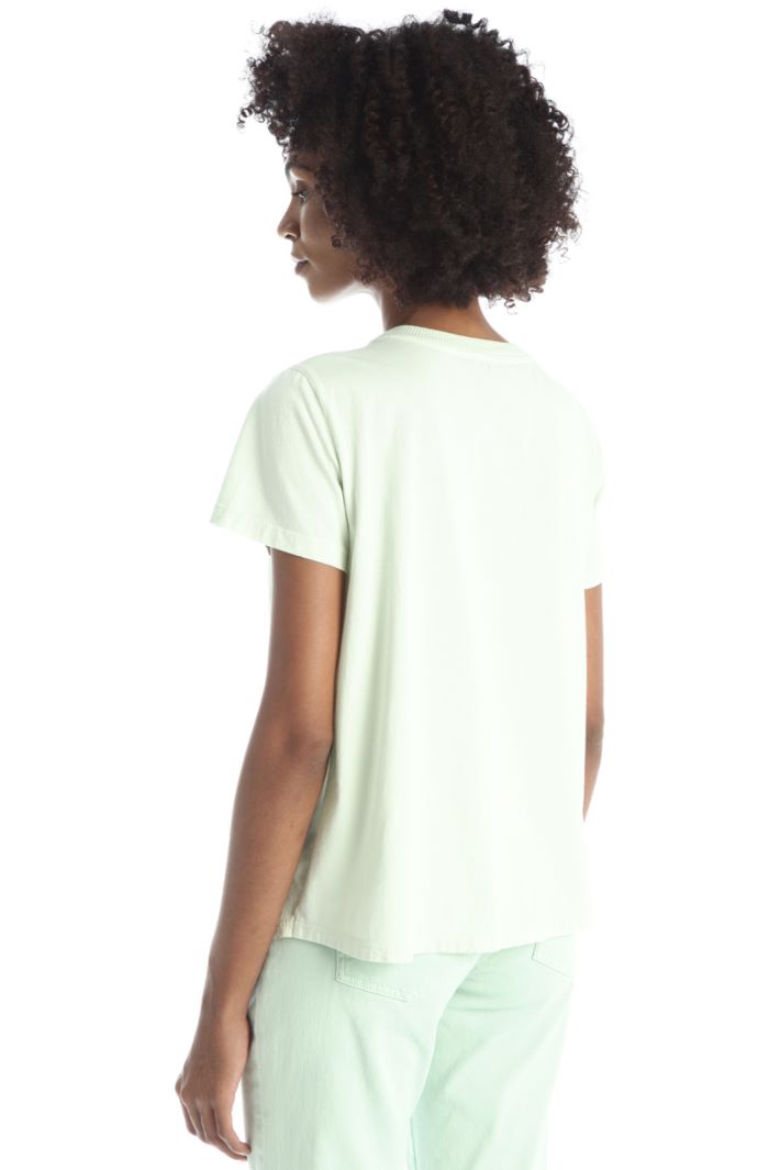 T-shirt in twill e jersey - VERDE PASTELLO - Fashion Market - 4