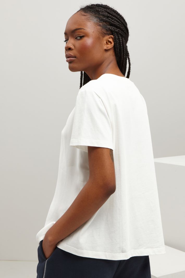 T-shirt in jersey - BIANCO - Fashion Market - 4