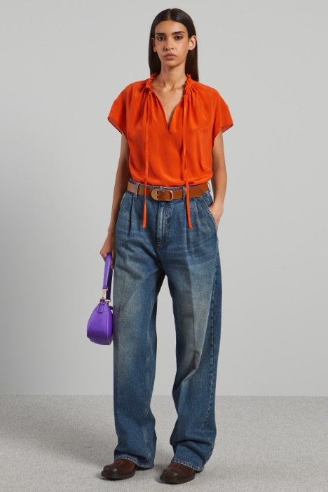 Blusa con rouches  - Fashion Market