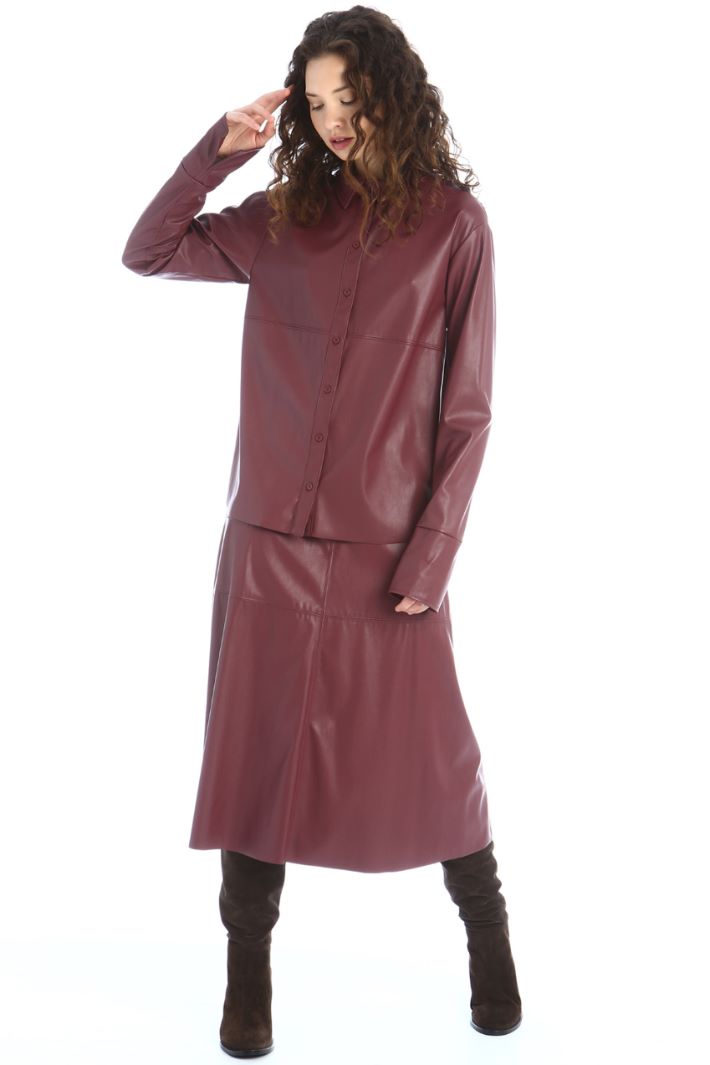 Casacca effetto pelle - BORDEAUX - Fashion Market - 3