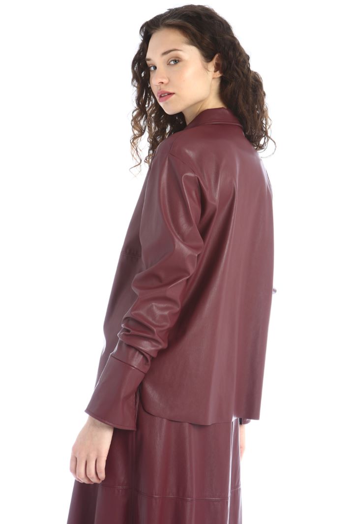 Casacca effetto pelle - BORDEAUX - Fashion Market - 2