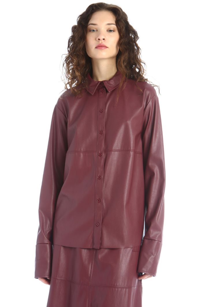 Casacca effetto pelle - BORDEAUX - Fashion Market
