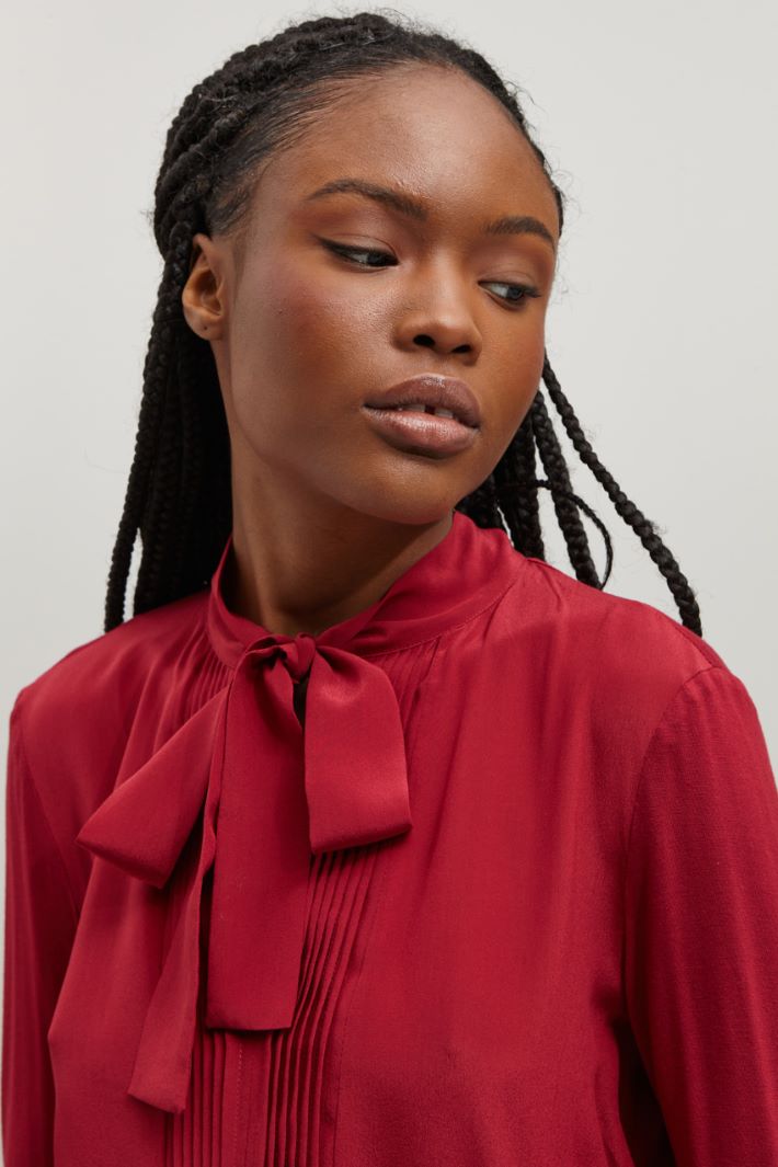 Blusa in jersey - ROSSO CILIEGIA - Fashion Market - 3