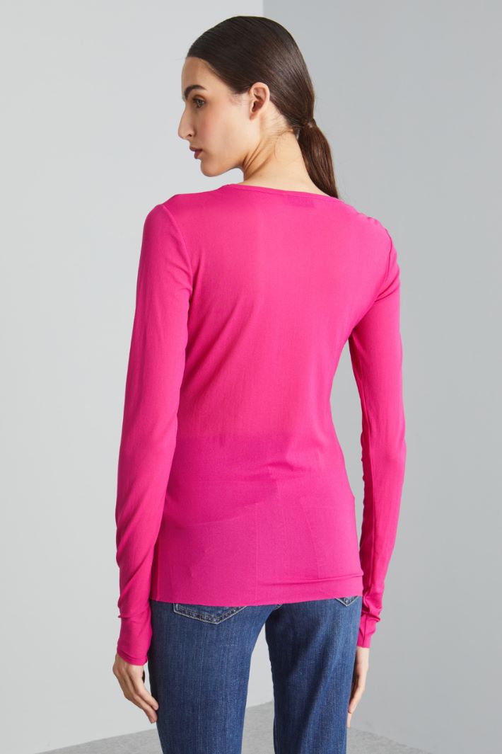 Top aderente stampato - FUXIA - Fashion Market - 4