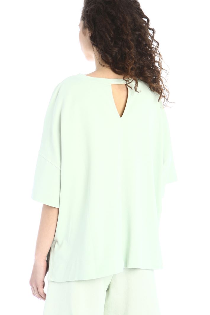 T-shirt in jersey di cotone - VERDE PASTELLO - Fashion Market - 4