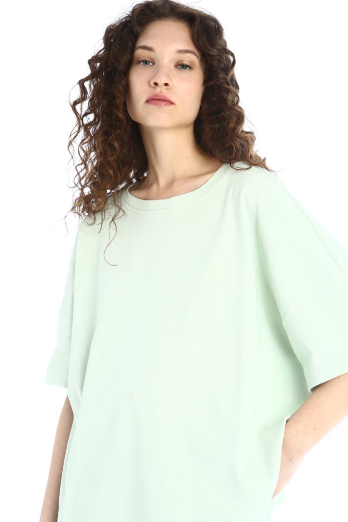 T-shirt in jersey di cotone - VERDE PASTELLO - Fashion Market - 3
