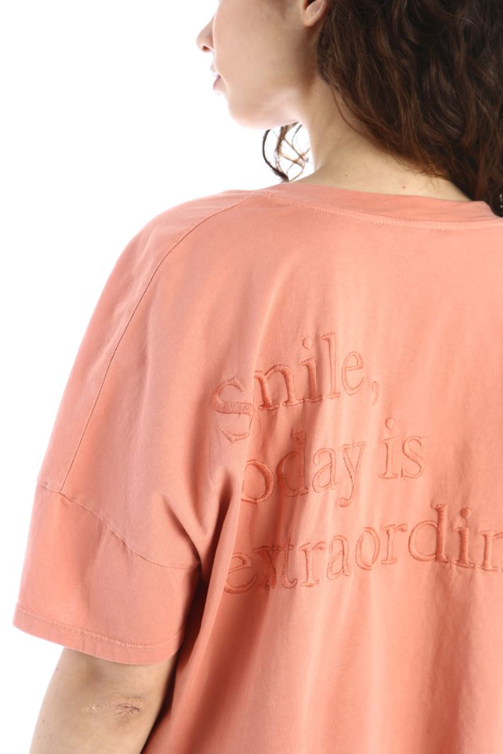 T-shirt ricamata sul retro - ROSA ANTICO - Fashion Market - 5