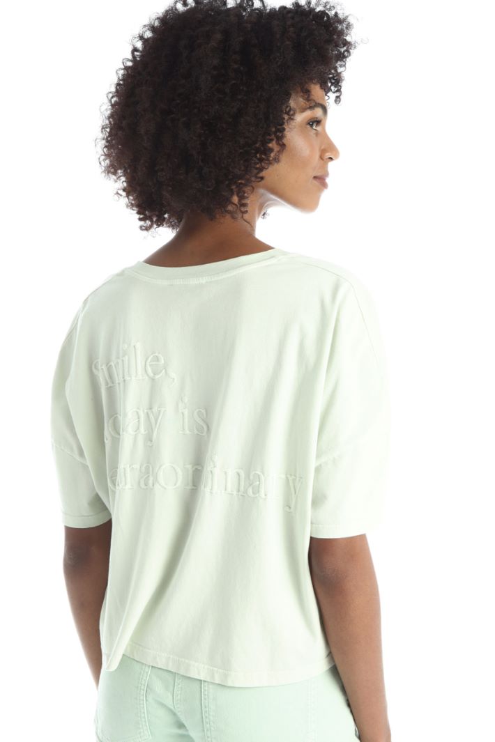 T-shirt ricamata sul retro - VERDE PASTELLO - Fashion Market - 4