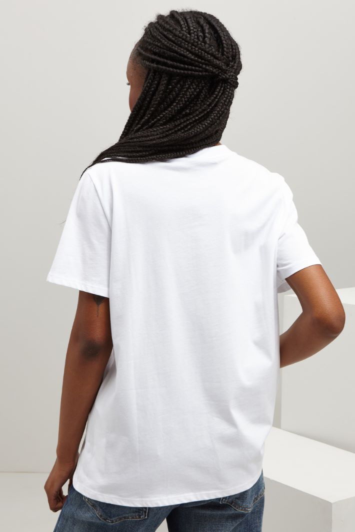 T-shirt con perline - BIANCO - Fashion Market - 4