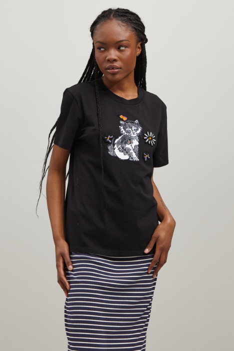 T-shirt con perline - Fashion Market