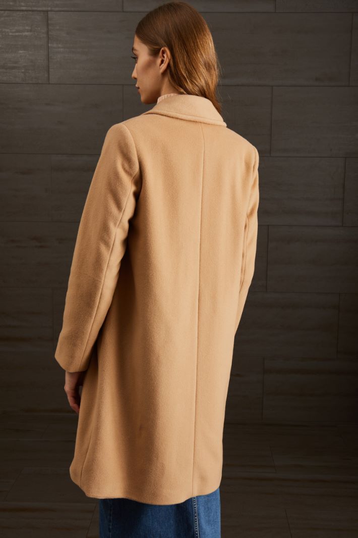 Cappotto monopetto in lana - CAMMELLO - Fashion Market - 4