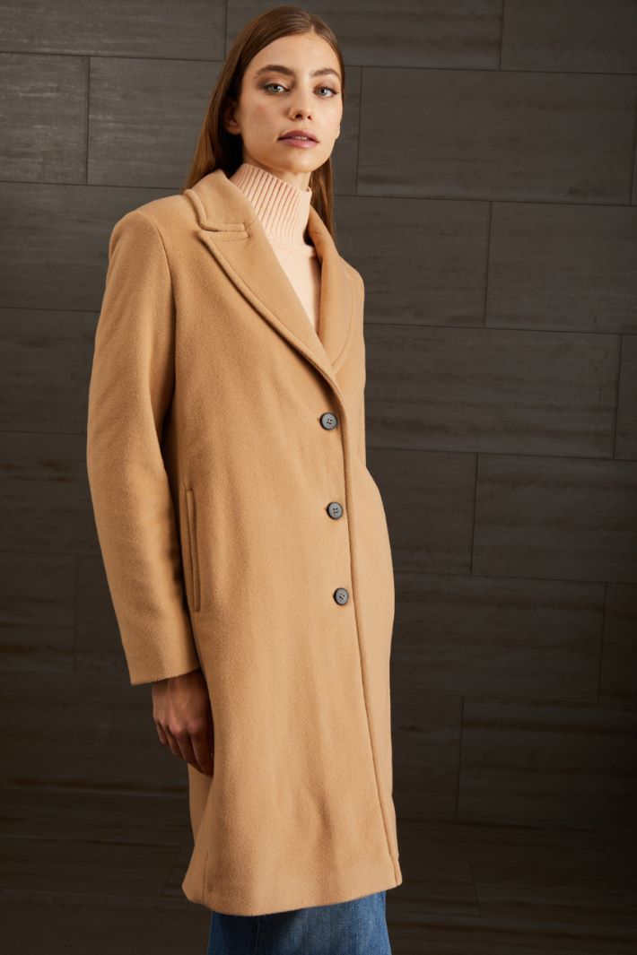 Cappotto monopetto in lana - CAMMELLO - Fashion Market - 2
