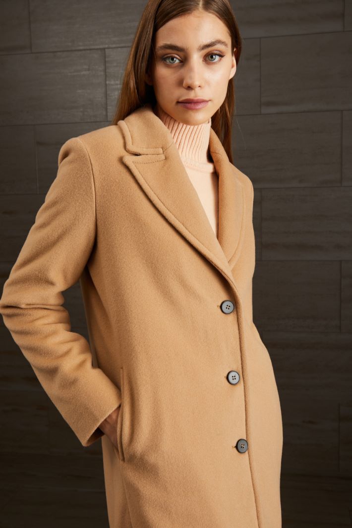 Cappotto monopetto in lana - CAMMELLO - Fashion Market - 3