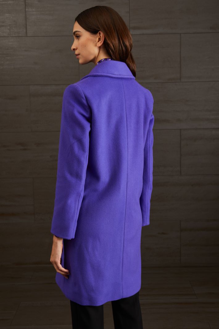 Cappotto monopetto in lana - VIOLA - Fashion Market - 4