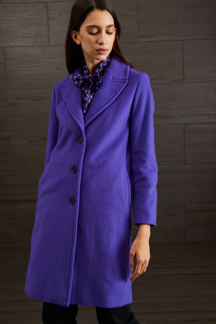 Cappotto monopetto in lana - VIOLA - Fashion Market - 2