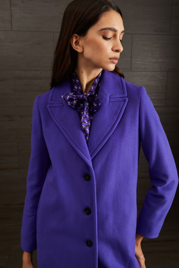 Cappotto monopetto in lana - VIOLA - Fashion Market - 3