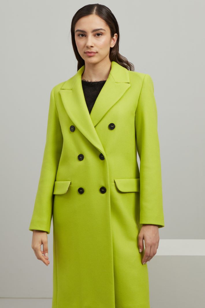 Cappotto lungo in lana - LIME - Fashion Market - 2