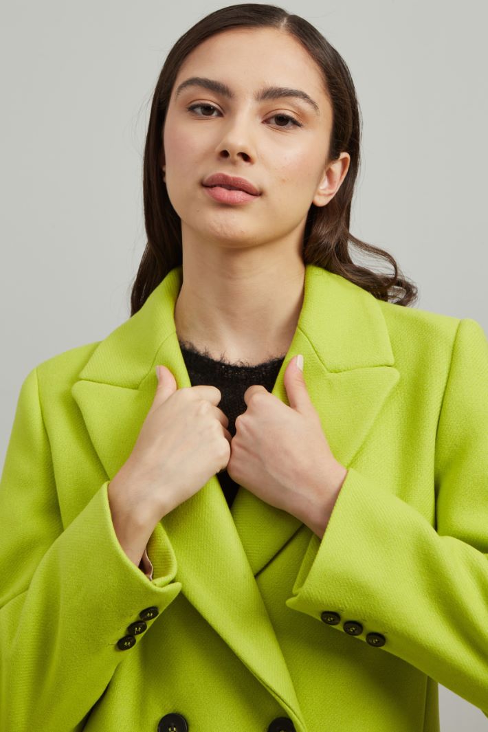 Cappotto lungo in lana - LIME - Fashion Market - 3