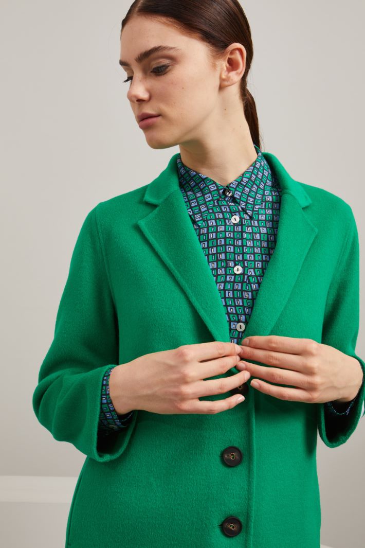 Cappotto monopetto - VERDE PRATO - Fashion Market - 3