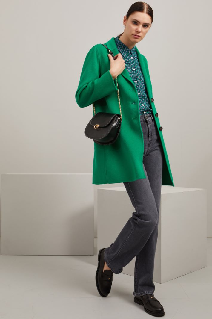 Cappotto monopetto - VERDE PRATO - Fashion Market