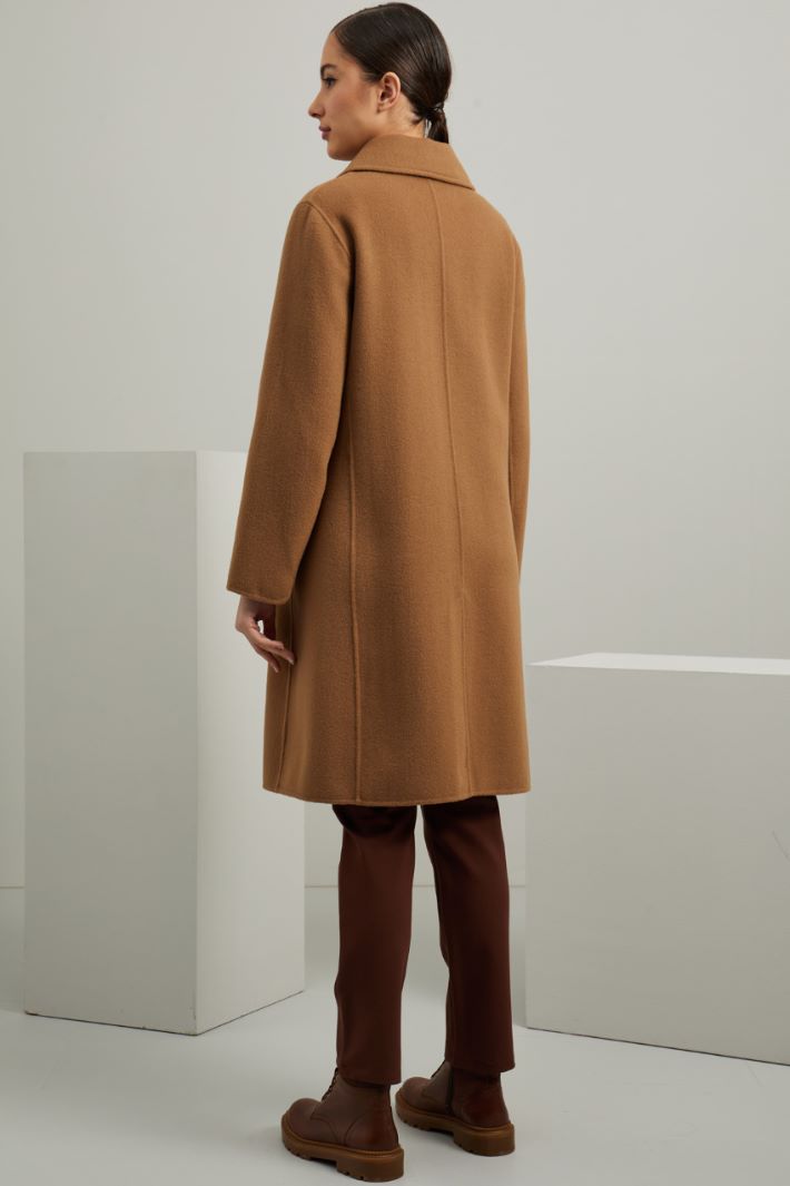 Monopetto in drap di lana - CAMMELLO - Fashion Market - 4