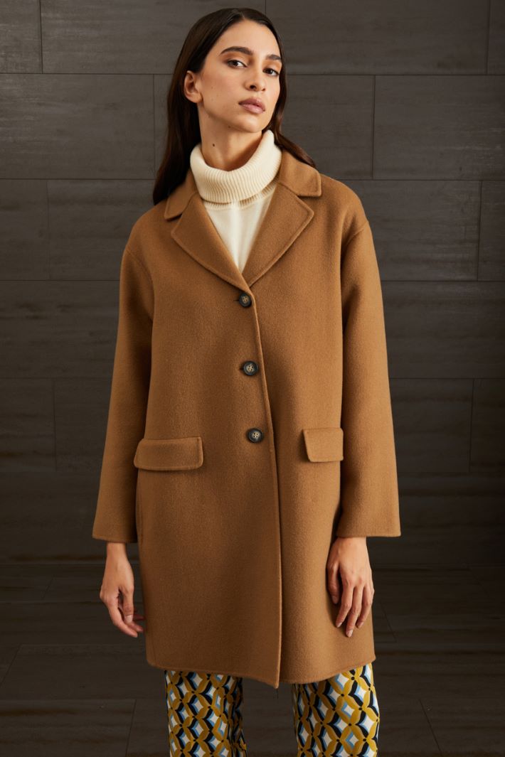 Cappotto in drap di lana - CAMMELLO - Fashion Market - 2