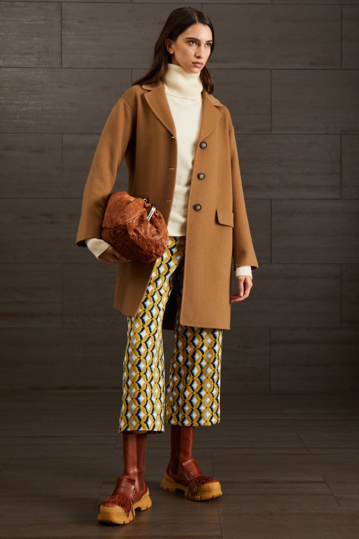 Cappotto in drap di lana - CAMMELLO - Fashion Market