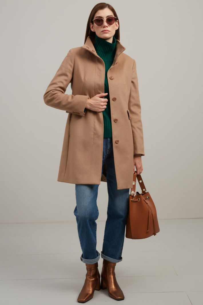 Cappotto in lana  - CAMMELLO - Fashion Market