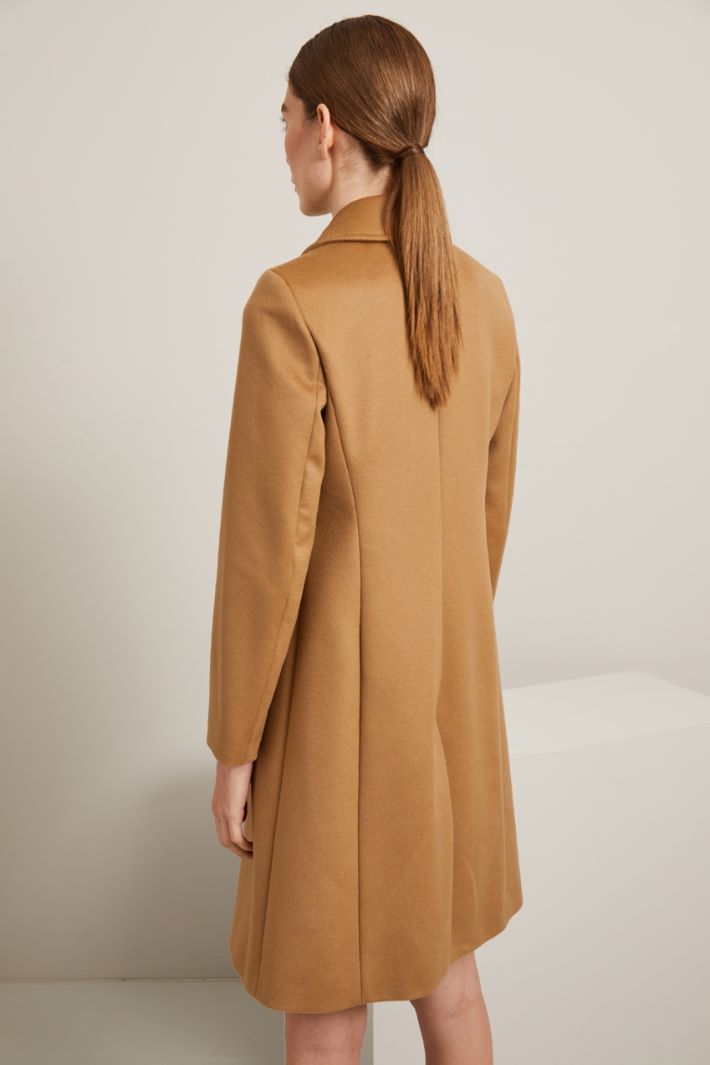 Cappotto in drap zibellinato - CAMMELLO - Fashion Market - 4