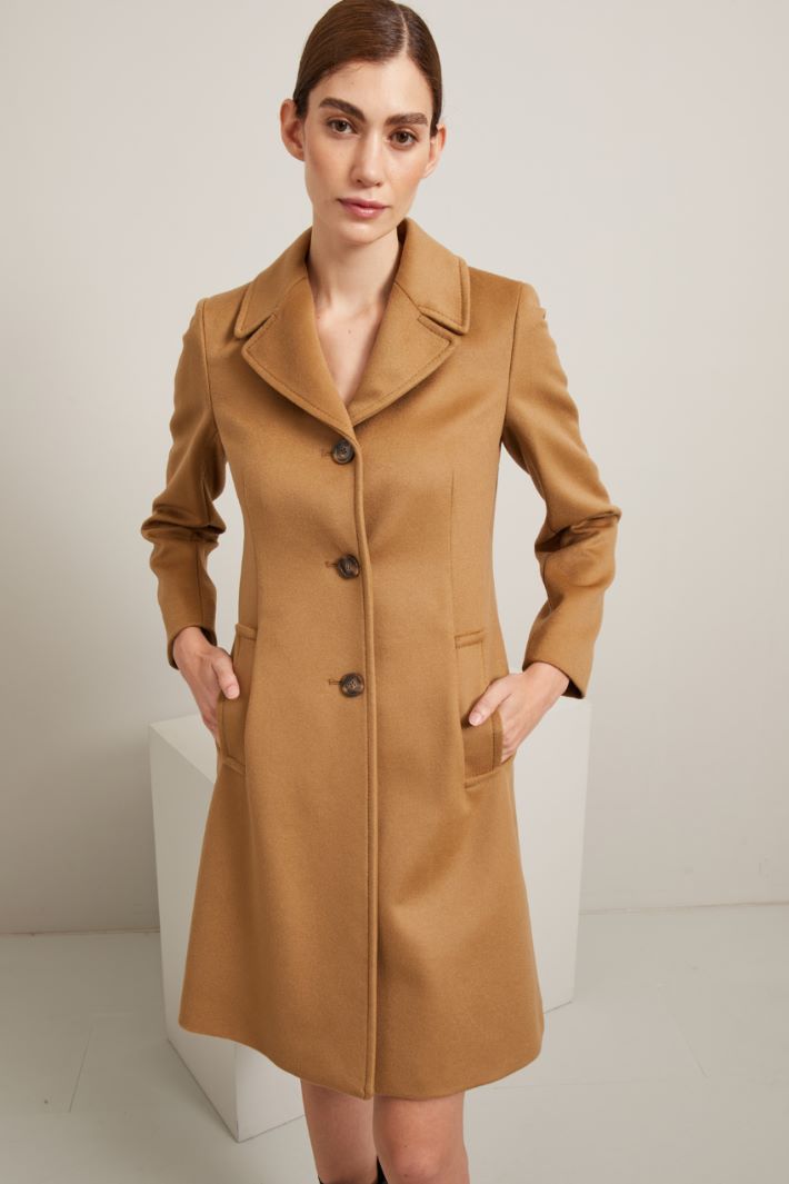 Cappotto in drap zibellinato - CAMMELLO - Fashion Market - 2