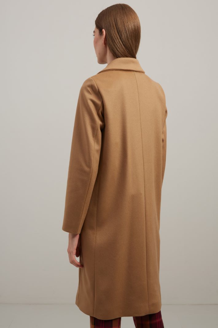 Cappotto in lana con cintura - CAMMELLO - Fashion Market - 4