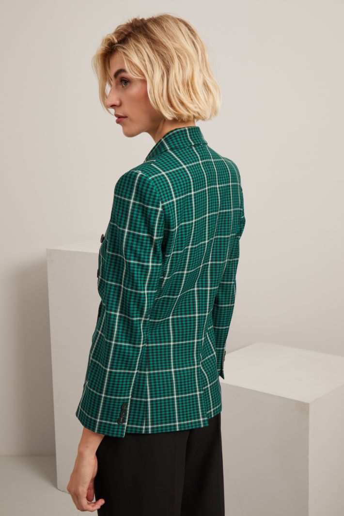 Blazer doppiopetto - VERDE NERO BIANCO - Fashion Market - 4