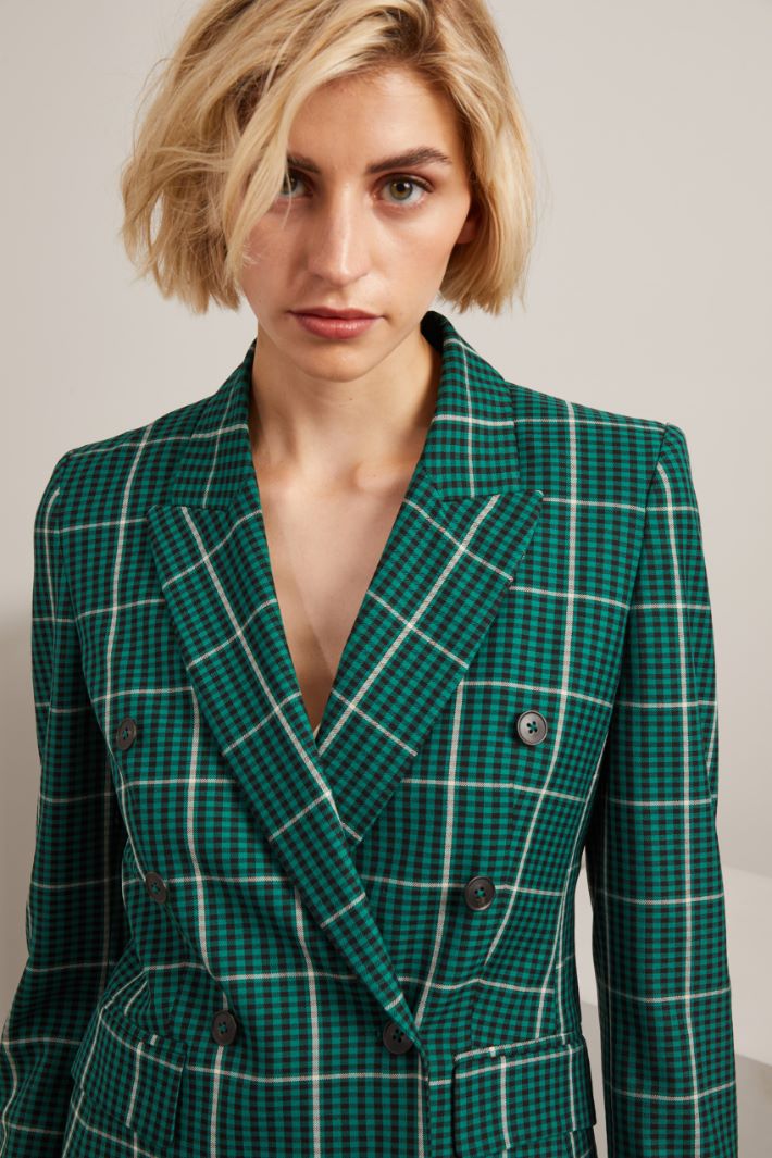 Blazer doppiopetto - VERDE NERO BIANCO - Fashion Market - 3